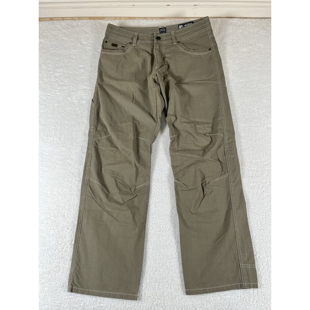 Kuhl Revolvr Khaki Tan Lightweight Pants Men's 34x32 (36x32) Stretch Hiking - Picture 2 of 8